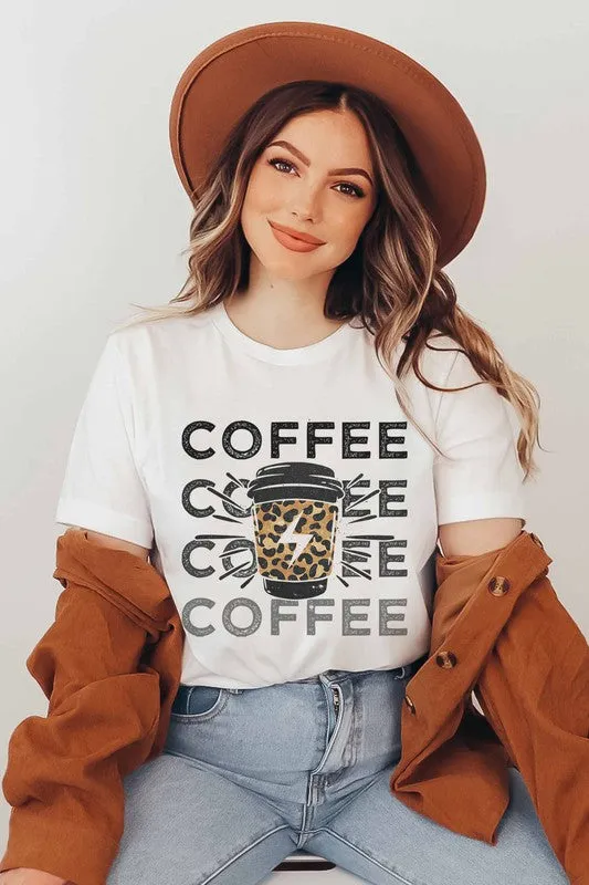 Coffee Leopard Graphic Tee