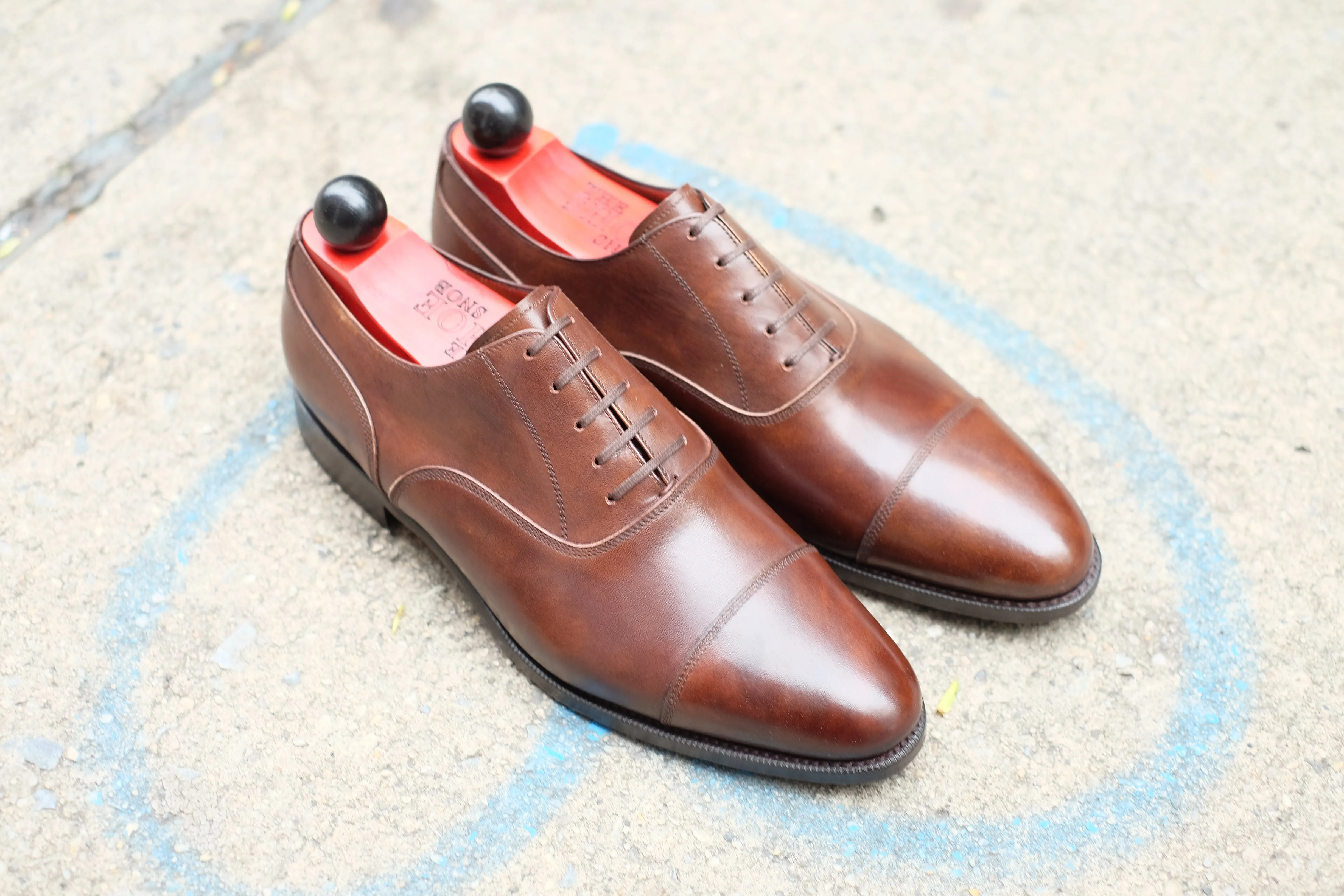 Copper Museum Calf Magnolia MTO with TMG Last and Single Leather Sole.