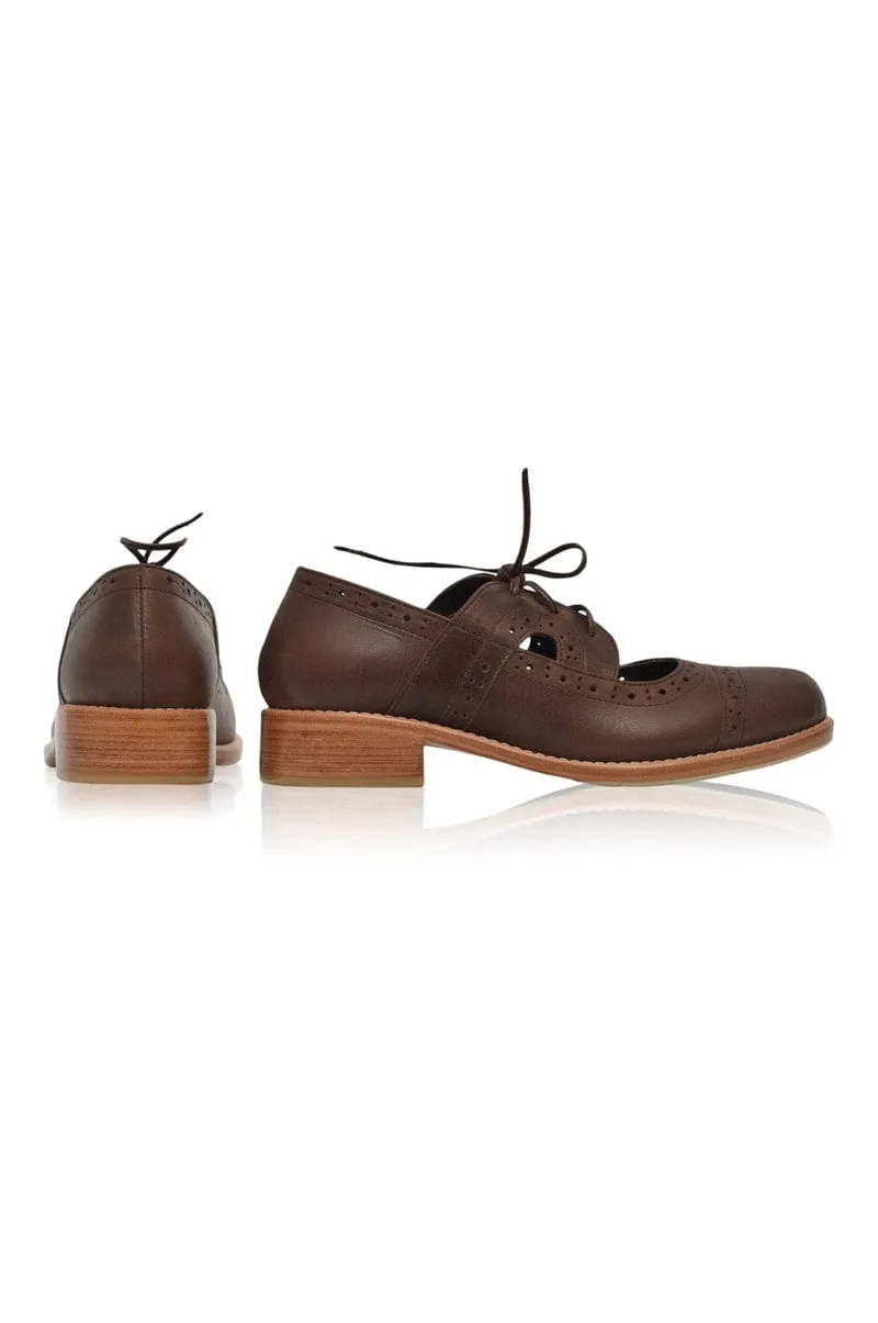 Dark Brown Scandinavia Leather Oxfords