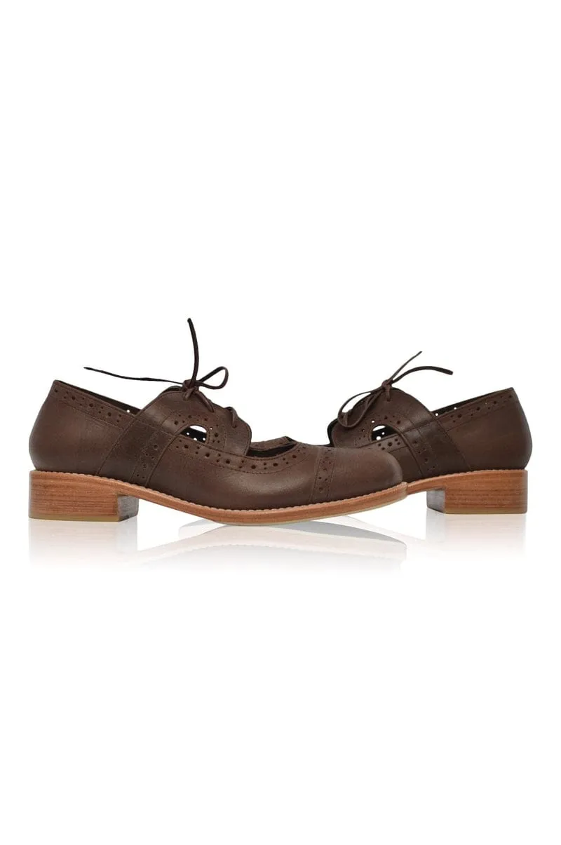 Dark Brown Scandinavia Leather Oxfords