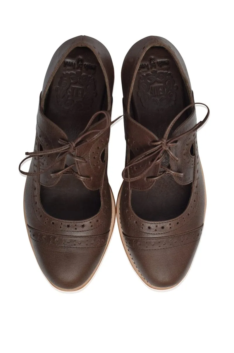 Dark Brown Scandinavia Leather Oxfords