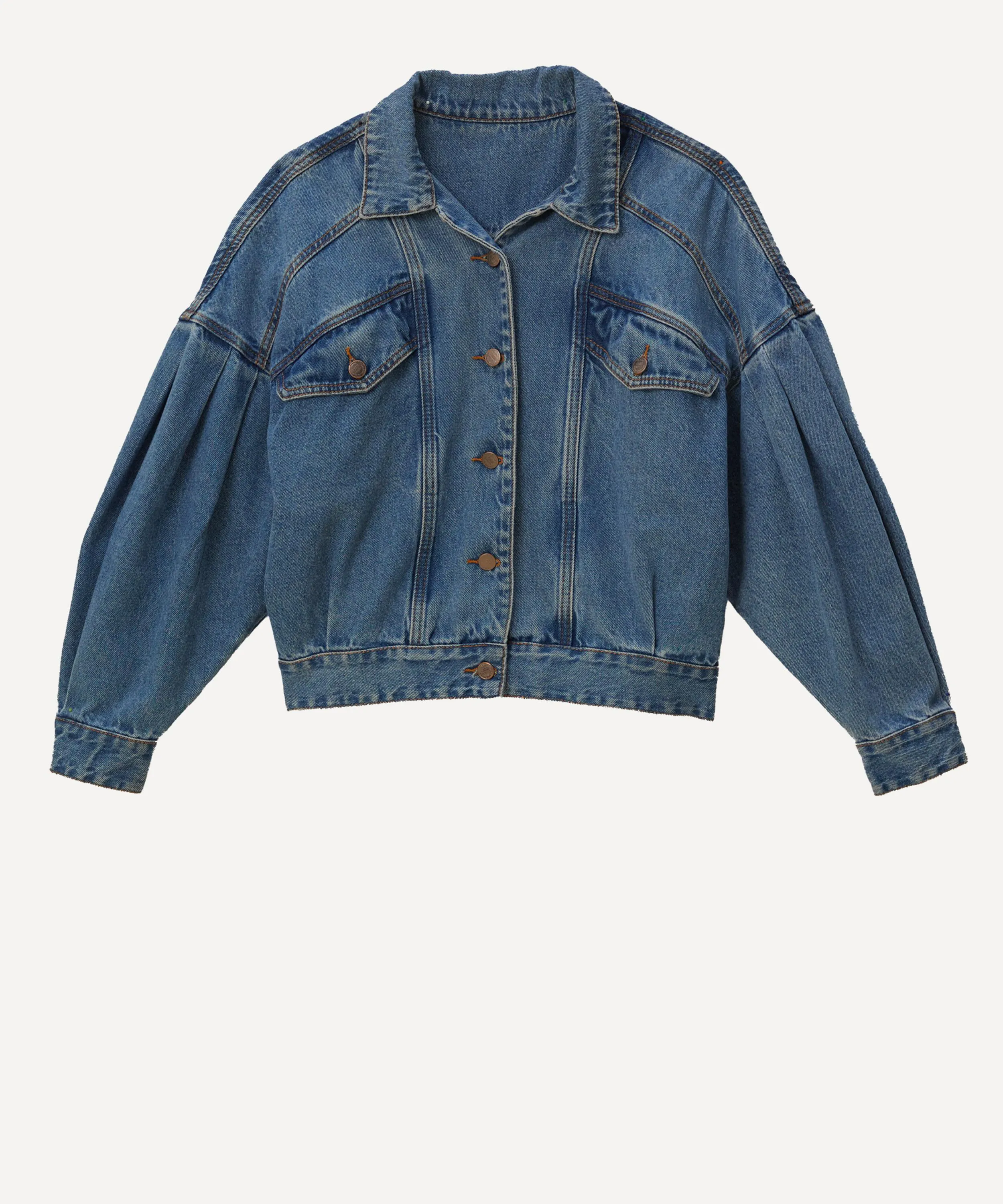 Denim Bomber Mini Jacket