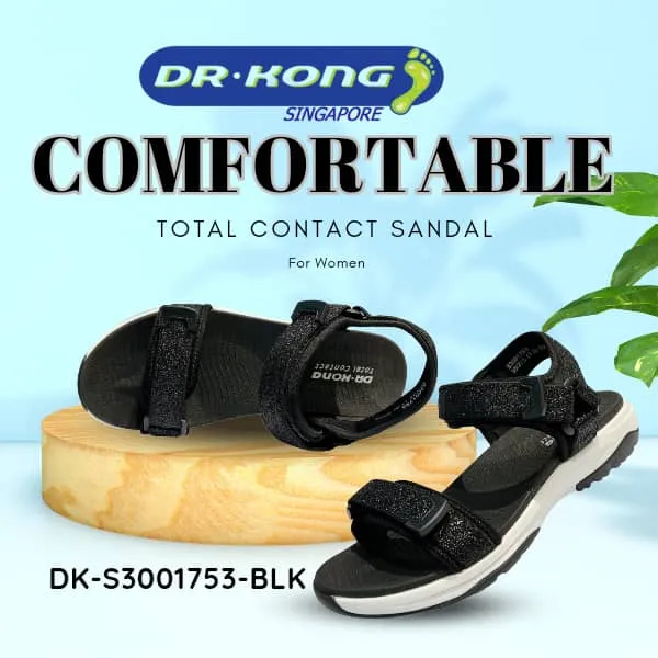 Dr. Kong Women Total Contact Sandals - DK-S3001753-BLK - $169