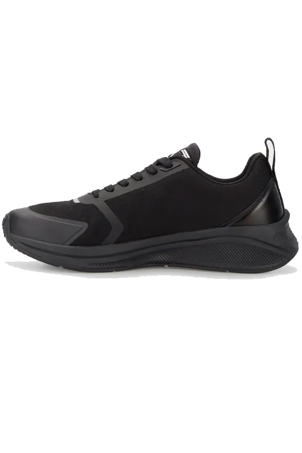 EA7 Eagle Front Logo Black Sneakers by Armani