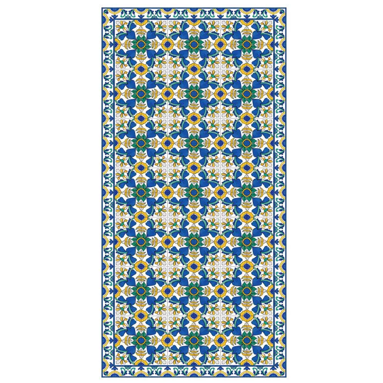 El Retiro Blue Tile Vinyl Rugs