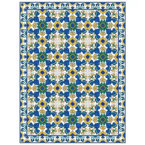 El Retiro Blue Tile Vinyl Rugs