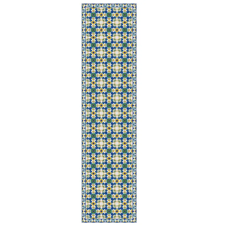 El Retiro Blue Tile Vinyl Rugs