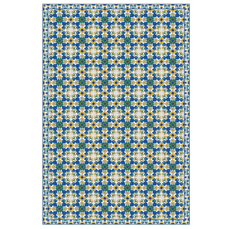 El Retiro Blue Tile Vinyl Rugs