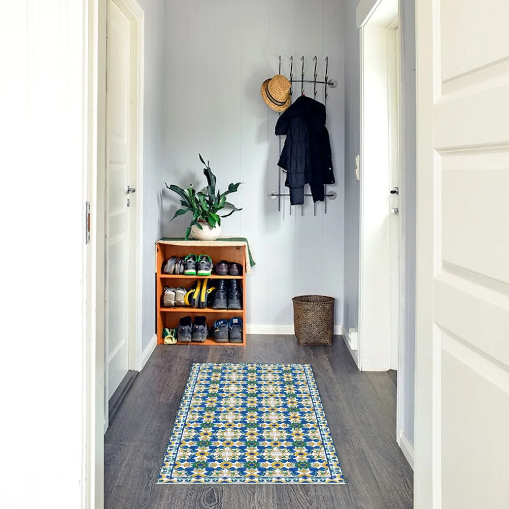 El Retiro Blue Tile Vinyl Rugs