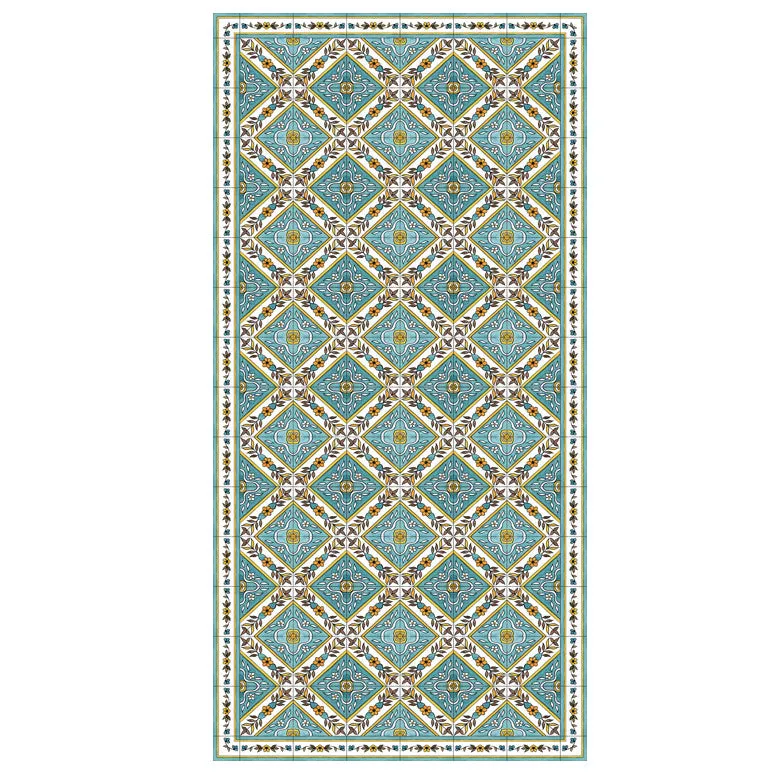 El Retiro Green Tile Vinyl Rugs