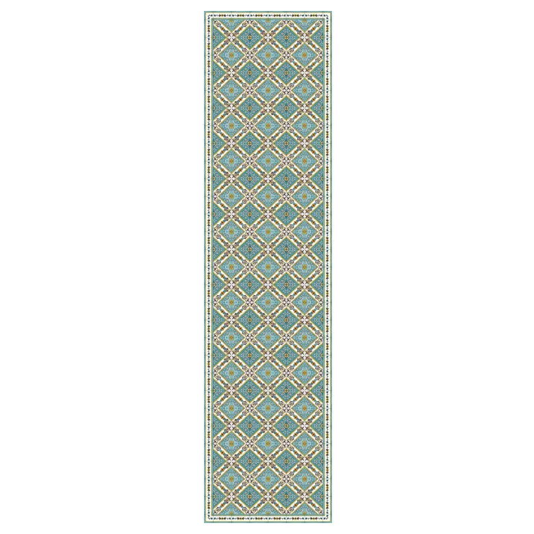 El Retiro Green Tile Vinyl Rugs