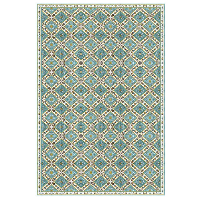 El Retiro Green Tile Vinyl Rugs