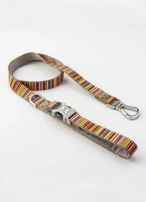 Fabric Dog Lead - Striped Multicolor | Buy Now | Durable & Stylish | Fast Shipping