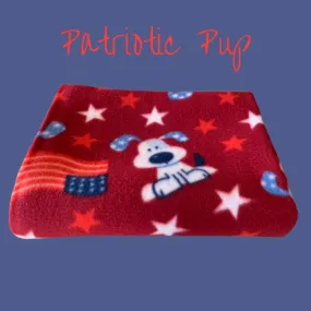 Fleece Blanket - Patriotic Dog Design