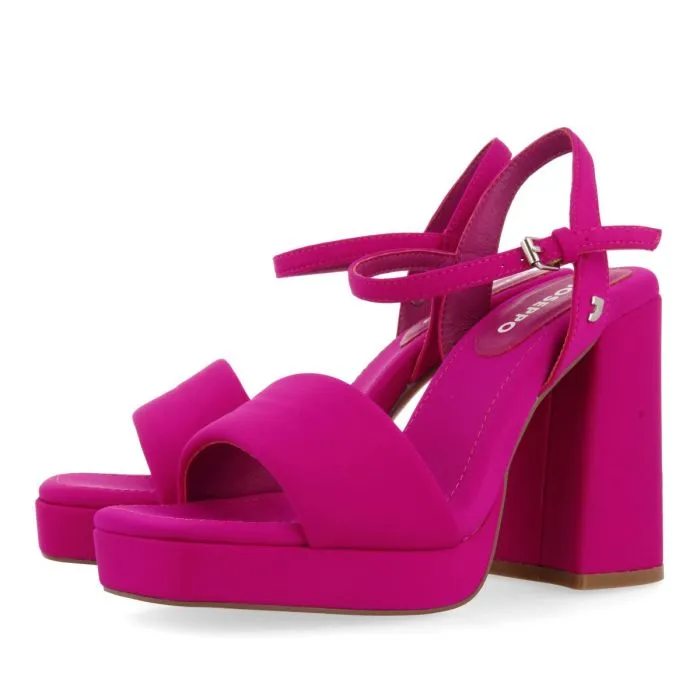 FUCHSIA HIGH HEEL SANDALS WITH PADDED STRAP FOR WOMEN DENTON