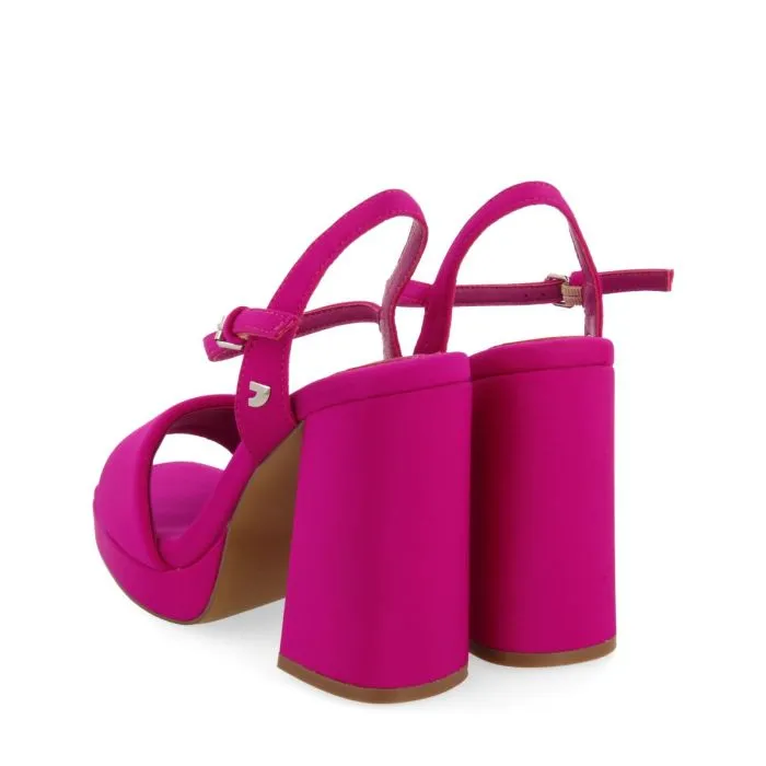 FUCHSIA HIGH HEEL SANDALS WITH PADDED STRAP FOR WOMEN DENTON