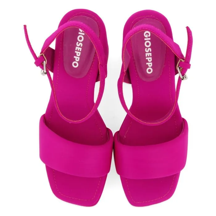 FUCHSIA HIGH HEEL SANDALS WITH PADDED STRAP FOR WOMEN DENTON