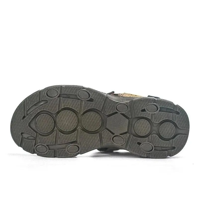 Genuine Leather Sandals for Men - Outdoor Casual Shoes