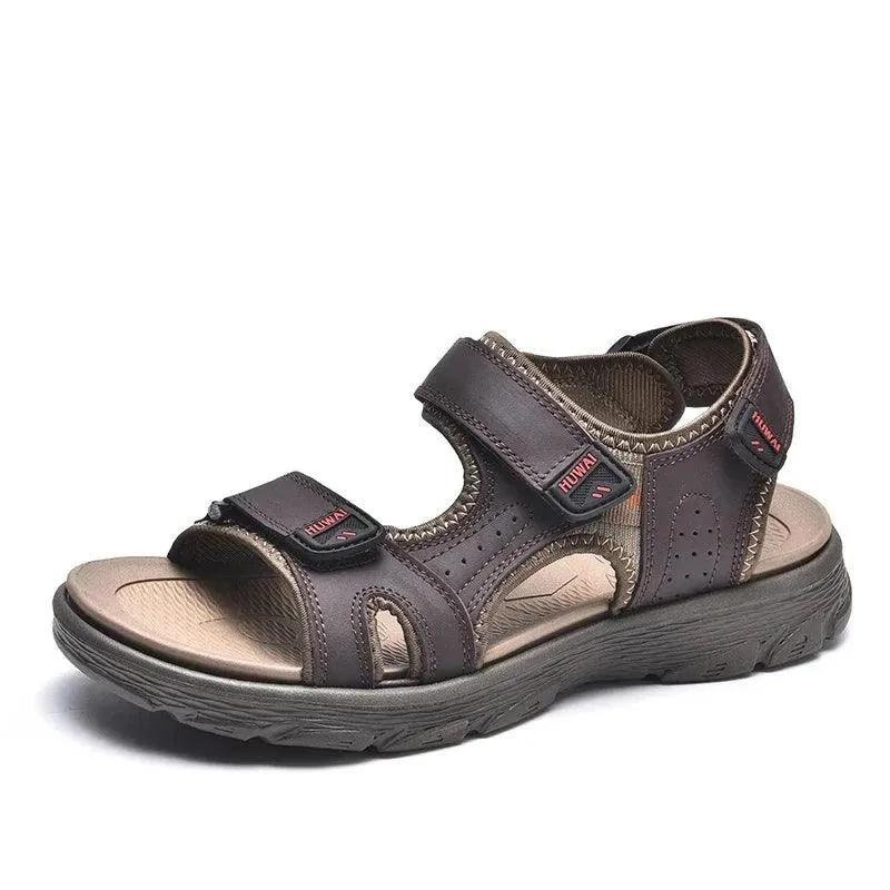 Genuine Leather Sandals for Men - Outdoor Casual Shoes