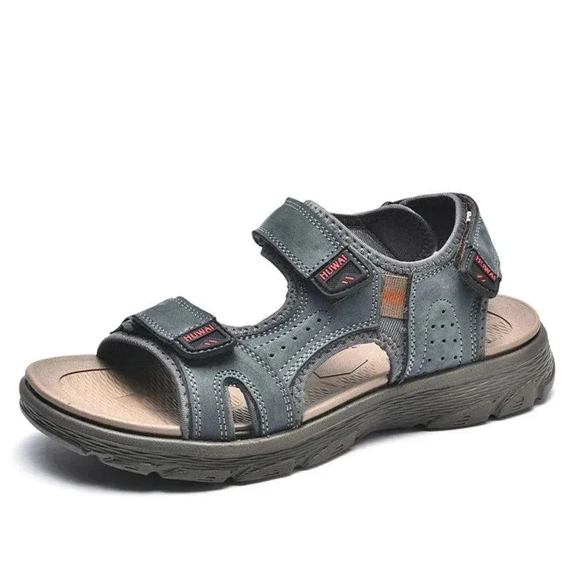 Genuine Leather Sandals for Men - Outdoor Casual Shoes