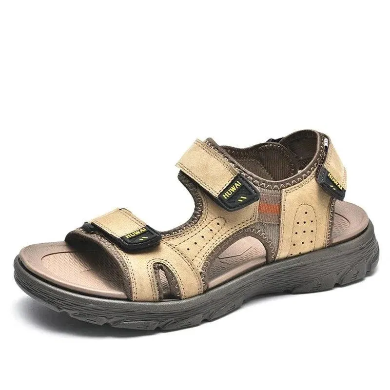 Genuine Leather Sandals for Men - Outdoor Casual Shoes