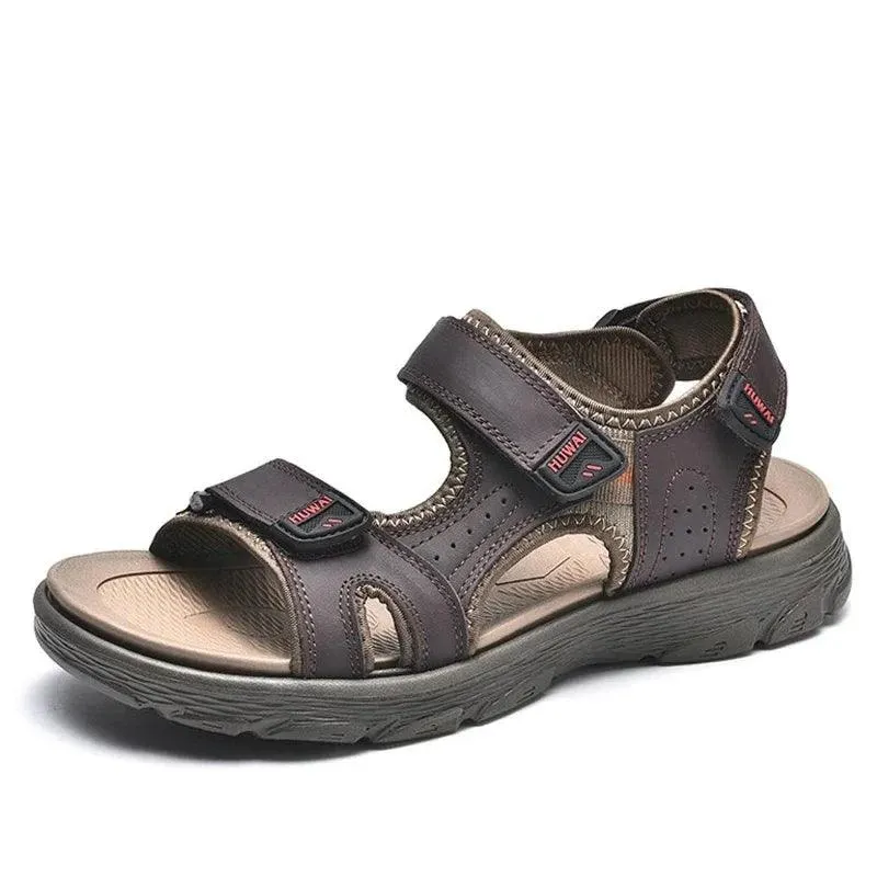 Genuine Leather Sandals for Men - Outdoor Casual Shoes