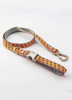 Geometric Multicolour Fabric Dog Lead