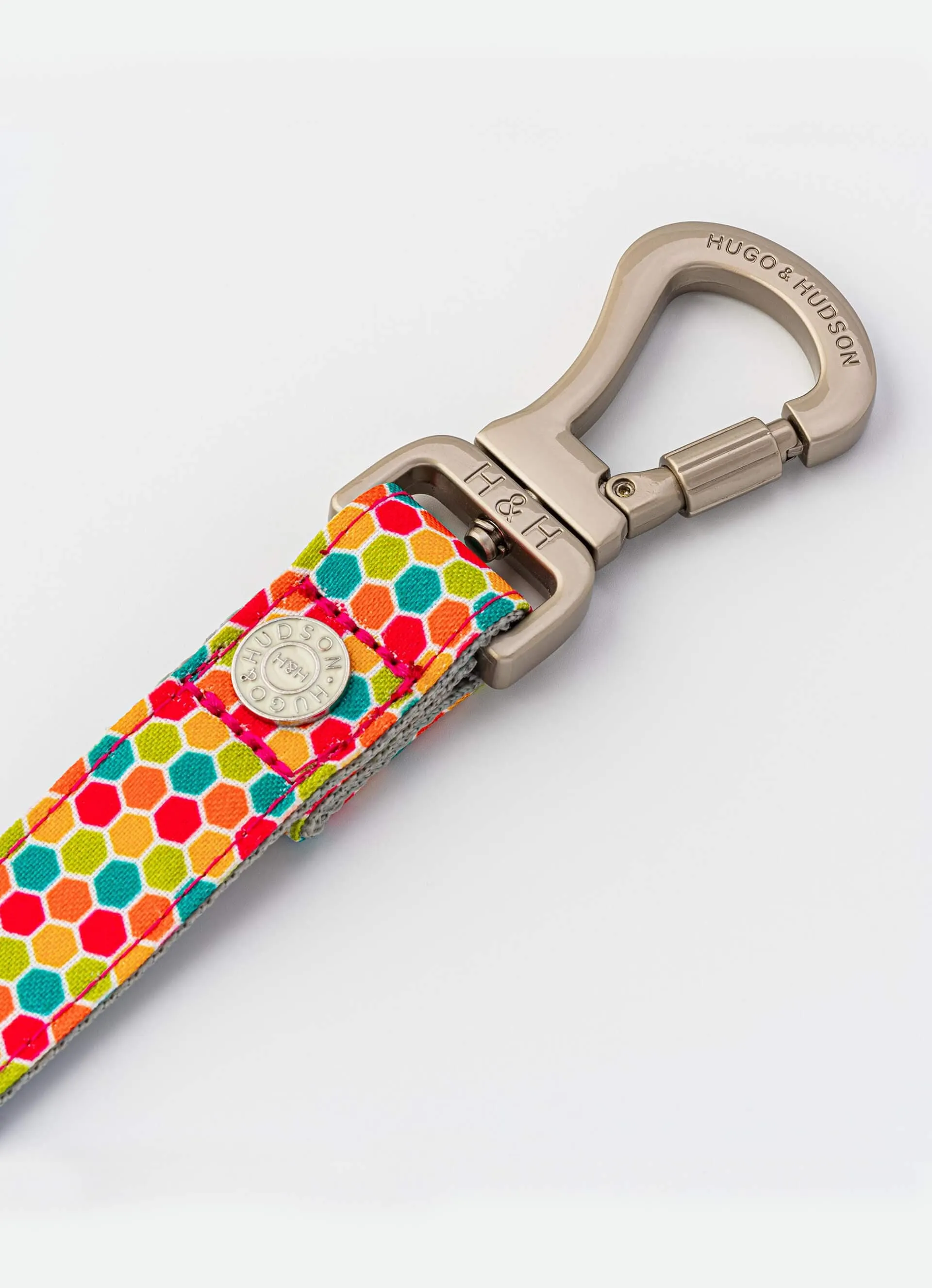 Geometric Multicolour Fabric Dog Lead