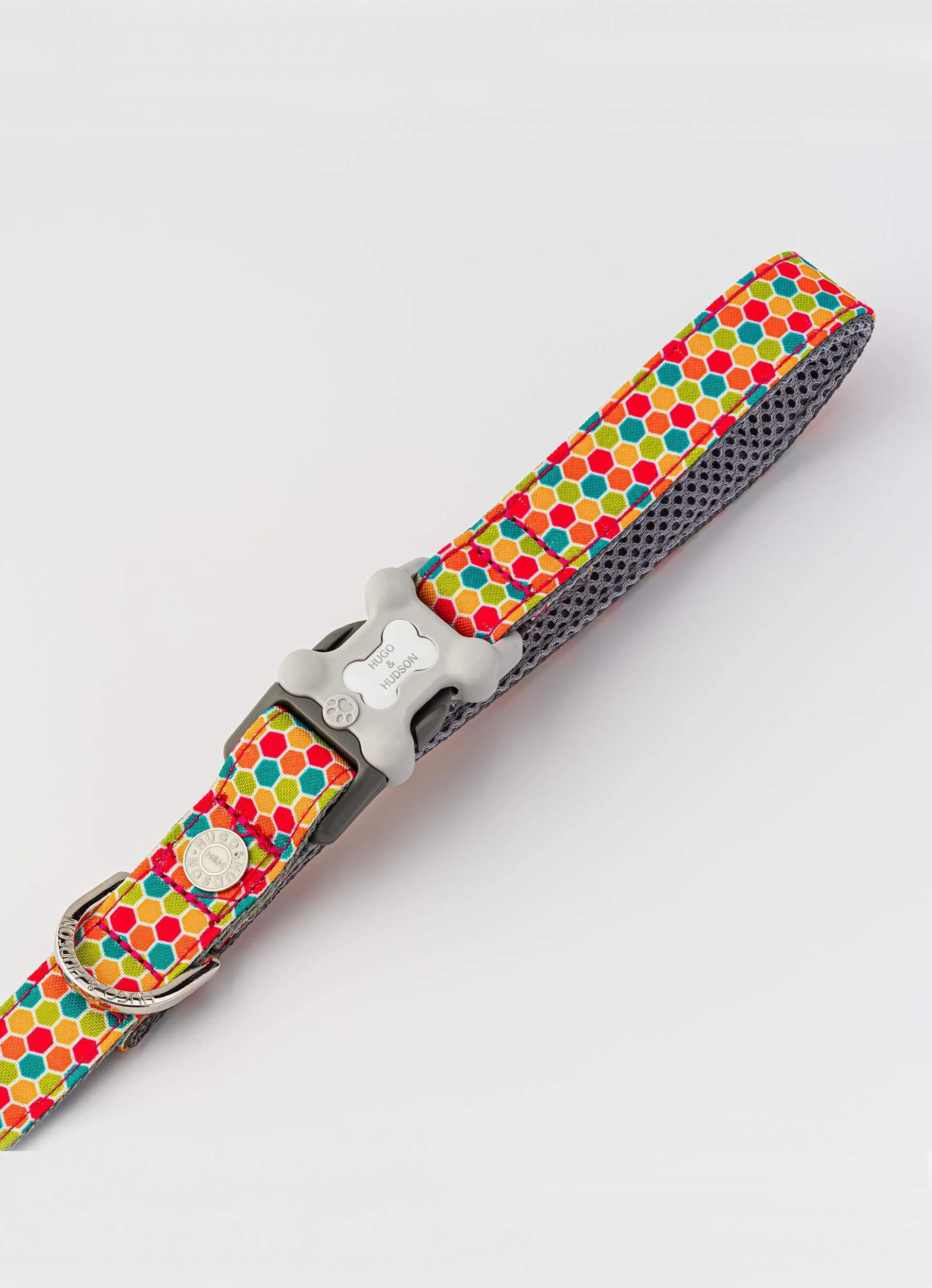 Geometric Multicolour Fabric Dog Lead