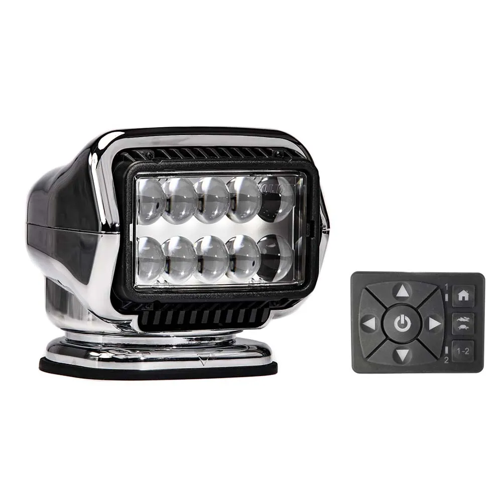 Golight Stryker ST Series LED - Permanent Mount Chrome 12V with Dash Mount Remote