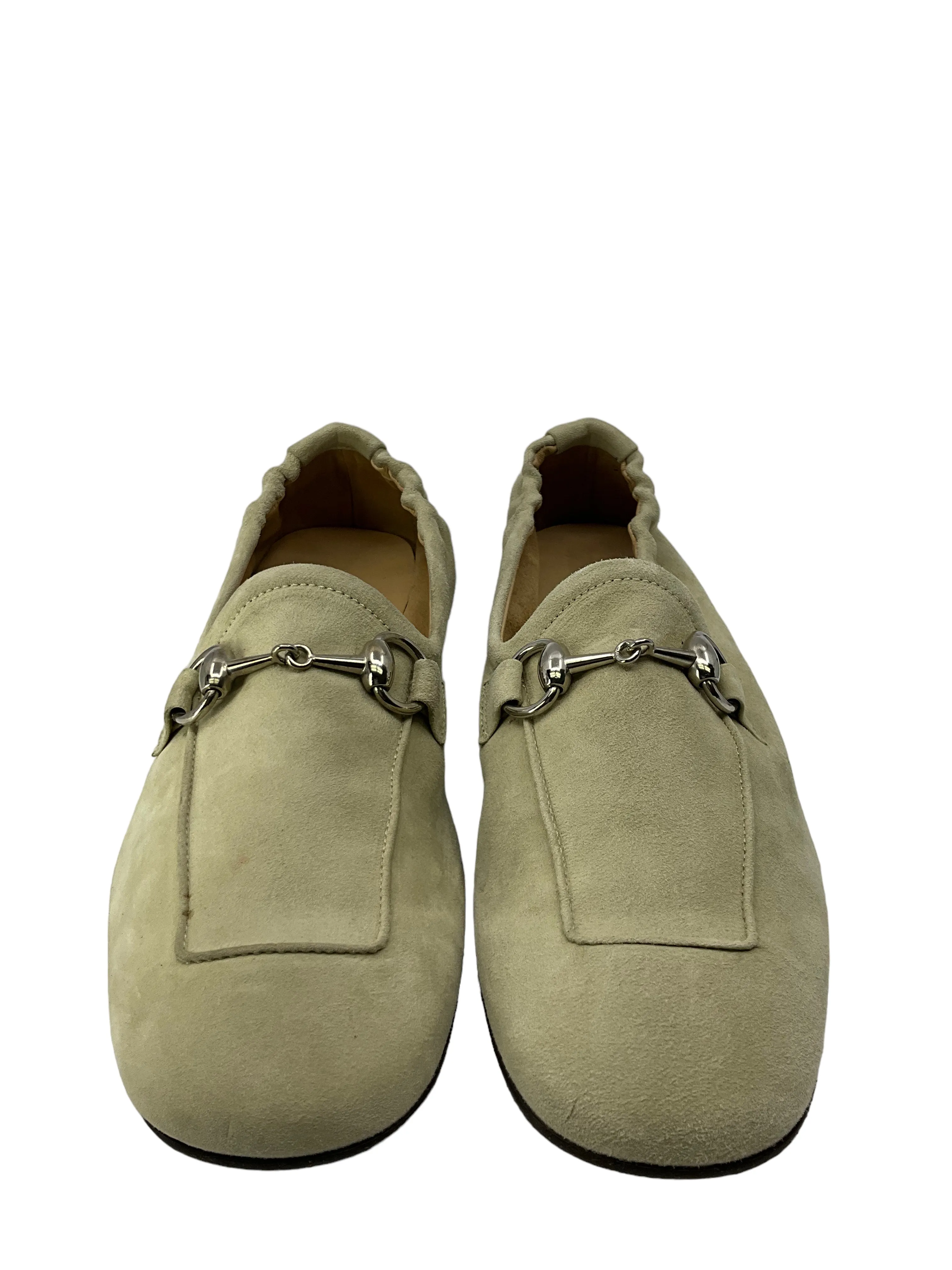 Gucci Beige Suede Loafers - Size 8.5