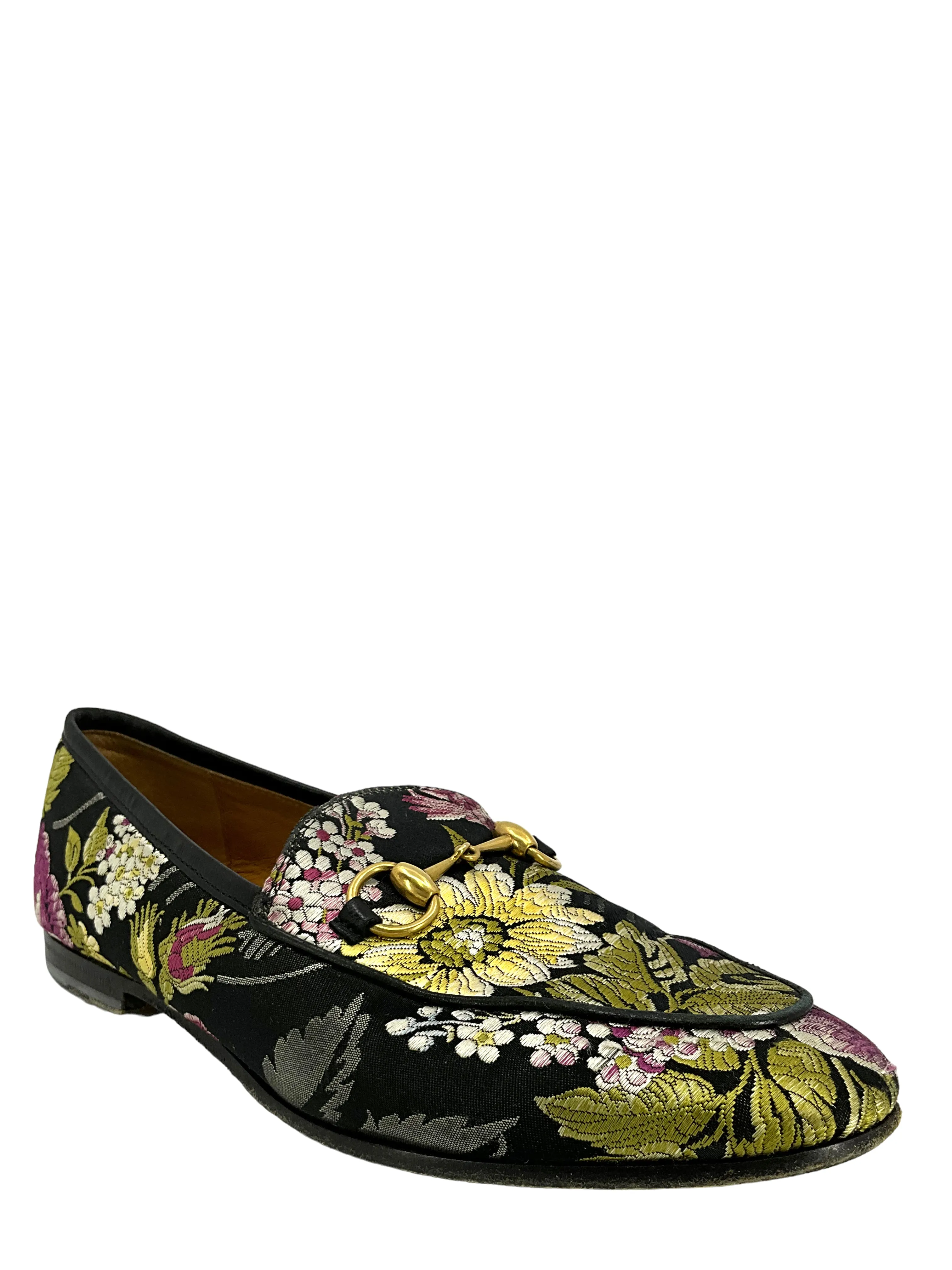 Gucci Princetown Floral Jacquard Horsebit Mules Size 5 - Women's Gucci Floral Jacquard Horsebit Mules Size 5