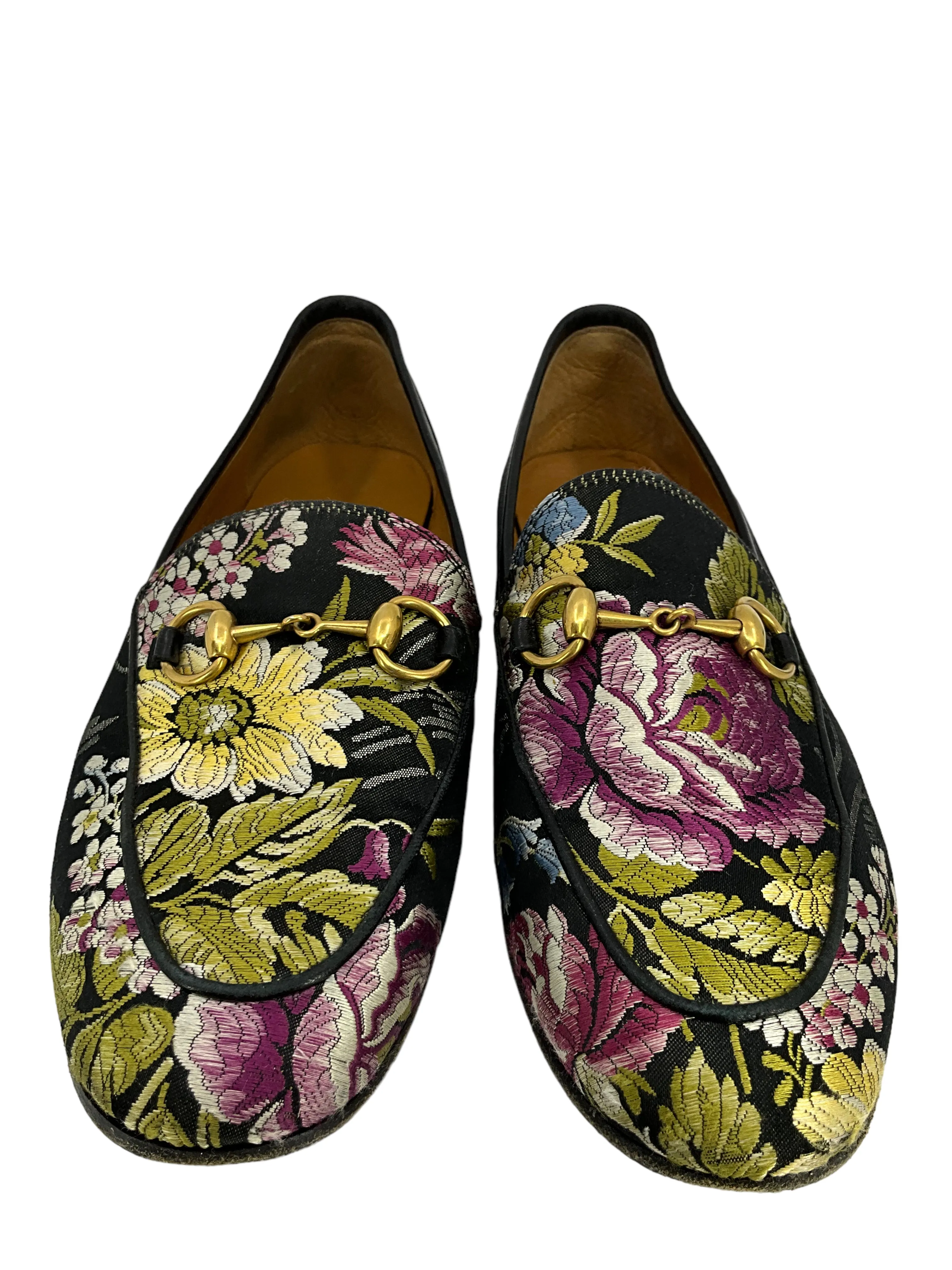 Gucci Princetown Floral Jacquard Horsebit Mules Size 5 - Women's Gucci Floral Jacquard Horsebit Mules Size 5