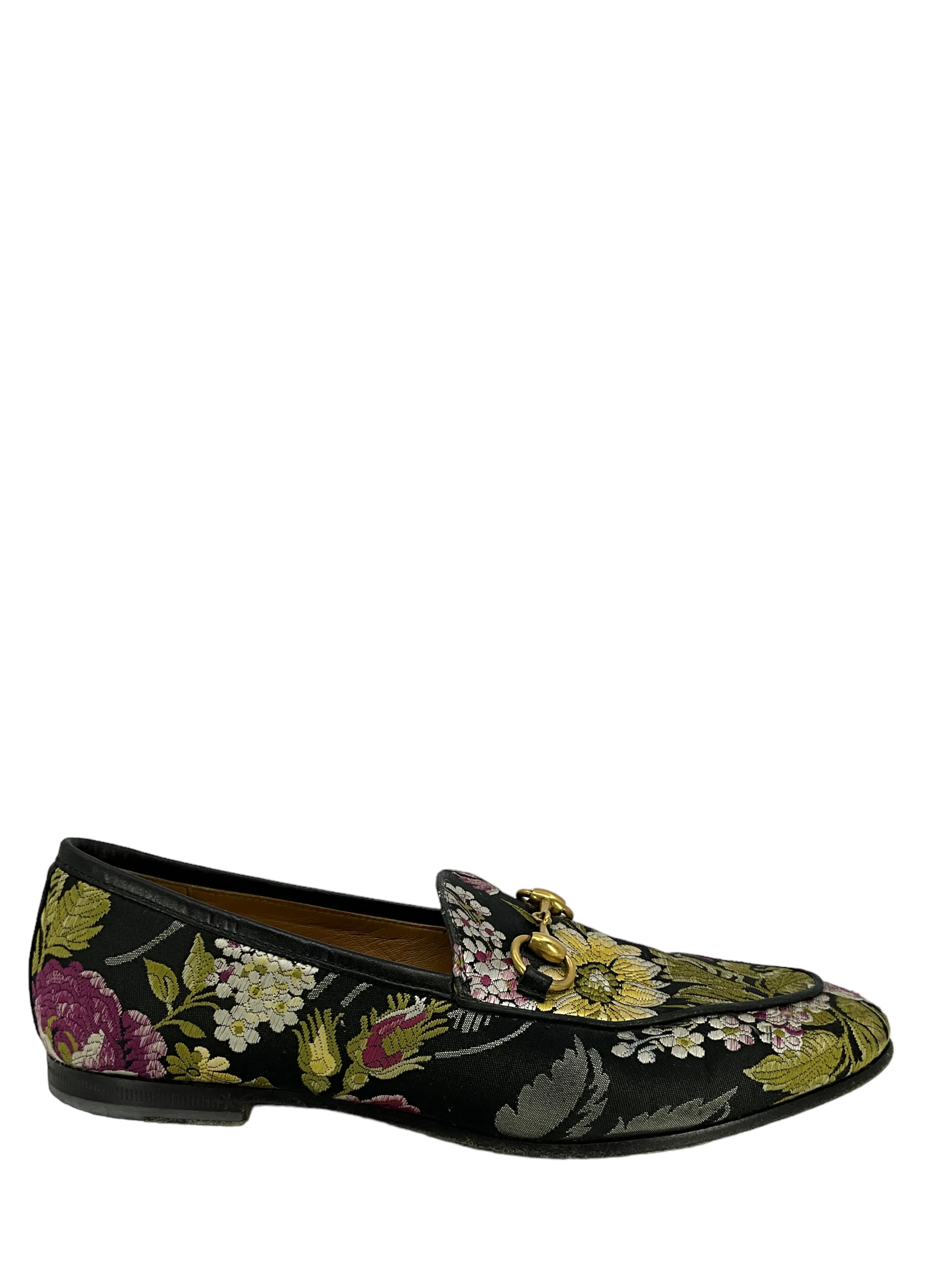 Gucci Princetown Floral Jacquard Horsebit Mules Size 5 - Women's Gucci Floral Jacquard Horsebit Mules Size 5