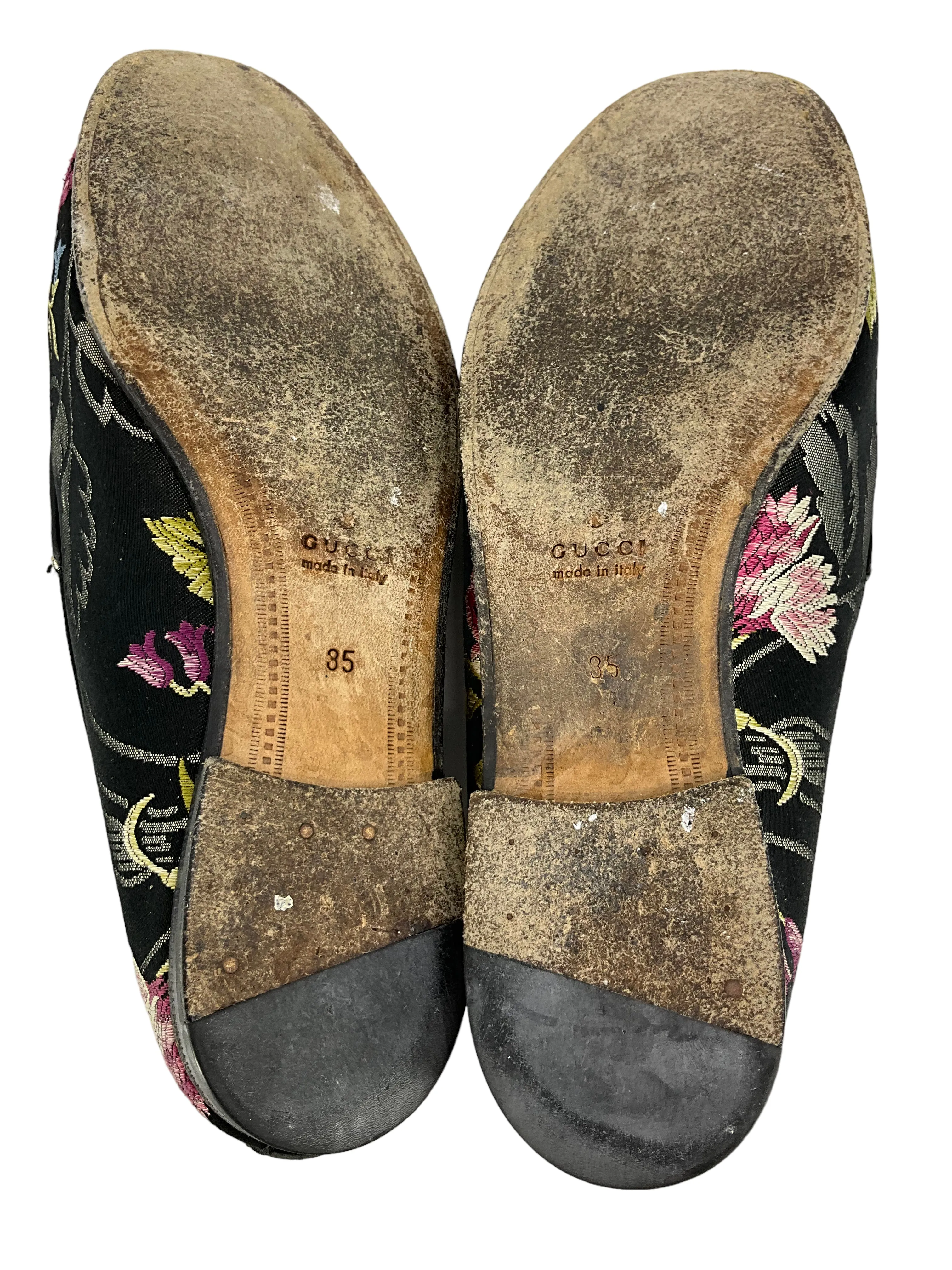 Gucci Princetown Floral Jacquard Horsebit Mules Size 5 - Women's Gucci Floral Jacquard Horsebit Mules Size 5