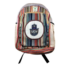 Hamsa Hand Backpack made of HEMP