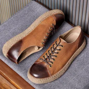 Handmade Leather Oxford Shoes - Men's Casual Footwear QB319