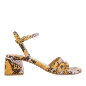 HEEL SANDALS WITH MULTICOLOR ANIMAL PRINT LEATHER FOR WOMEN KUTALLI