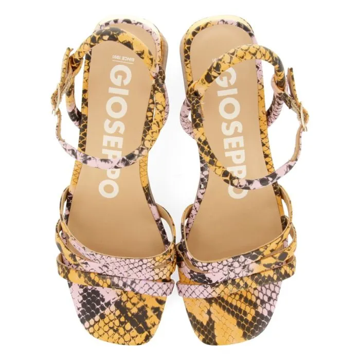 HEEL SANDALS WITH MULTICOLOR ANIMAL PRINT LEATHER FOR WOMEN KUTALLI