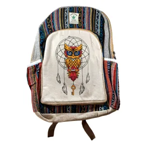 Hemp Owl Dreamcatcher Backpack - Organic, Sustainable, Eco-friendly Backpack