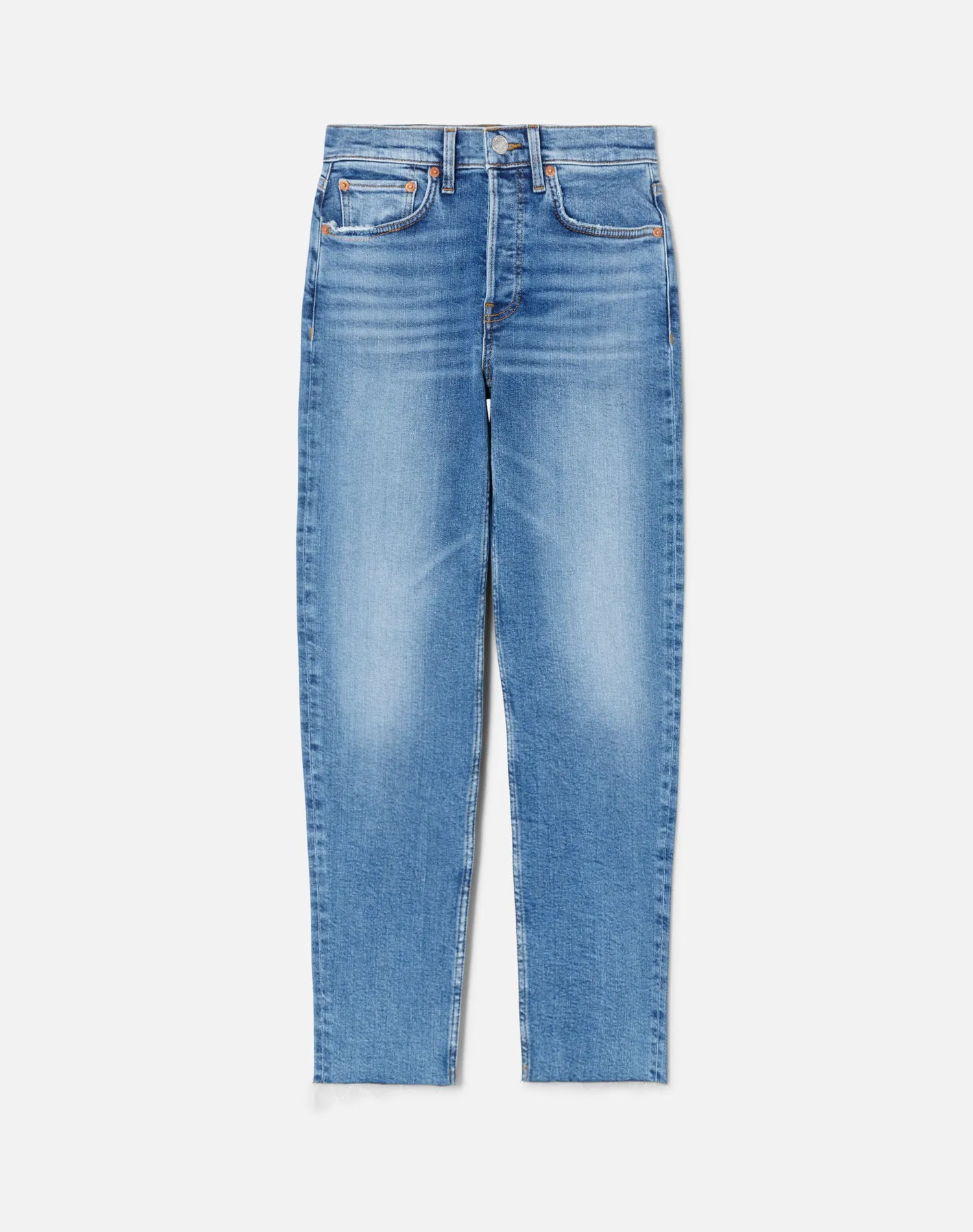 High Rise Stove Pipe Jeans - Indigo Storm