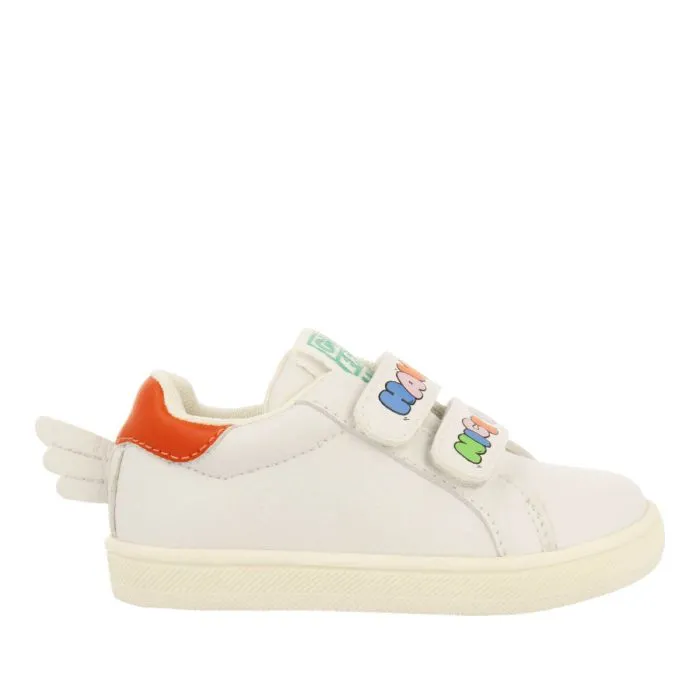 Hinnoya babies' white sneakers with decorative wings