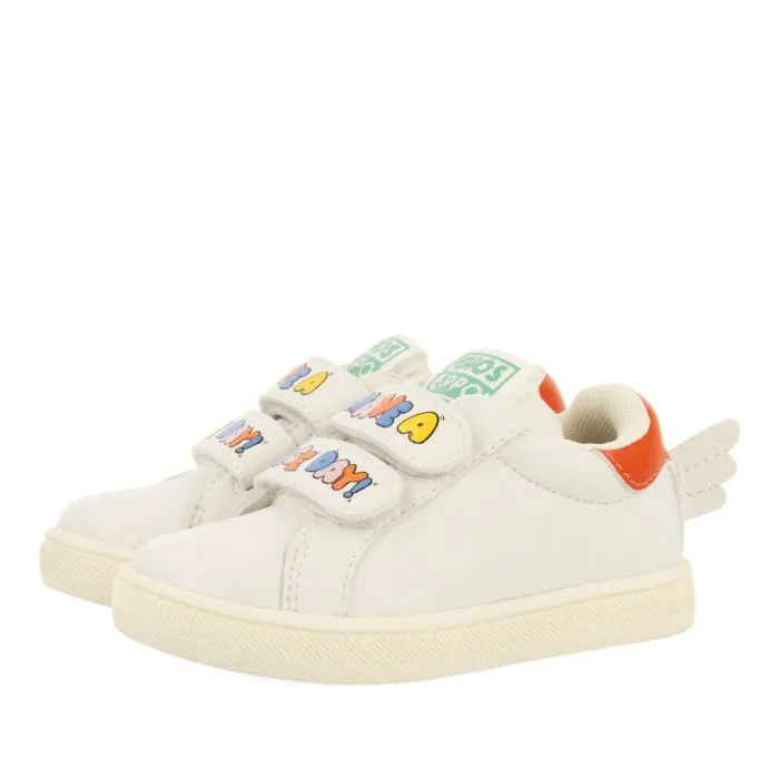 Hinnoya babies' white sneakers with decorative wings