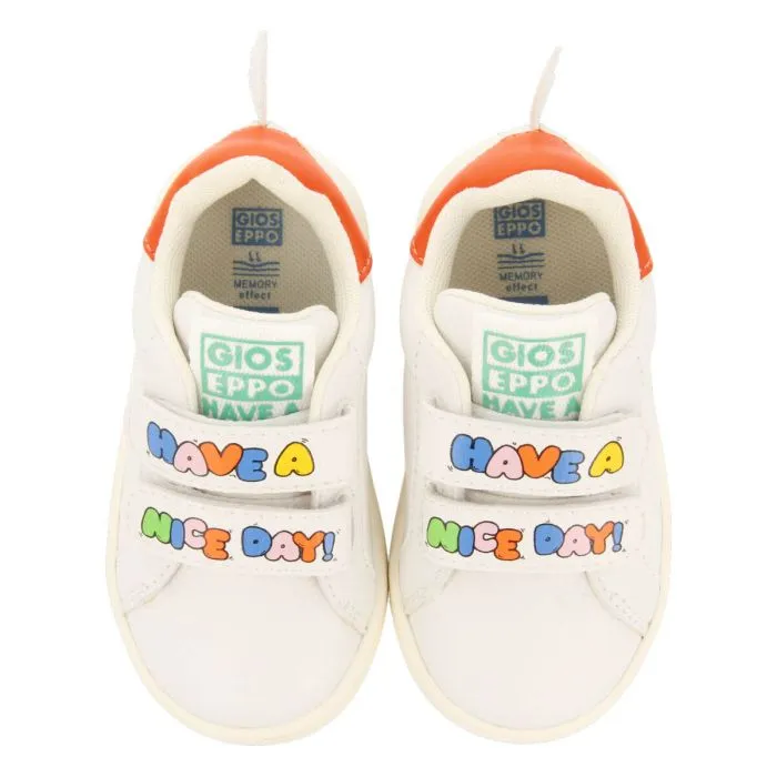 Hinnoya babies' white sneakers with decorative wings