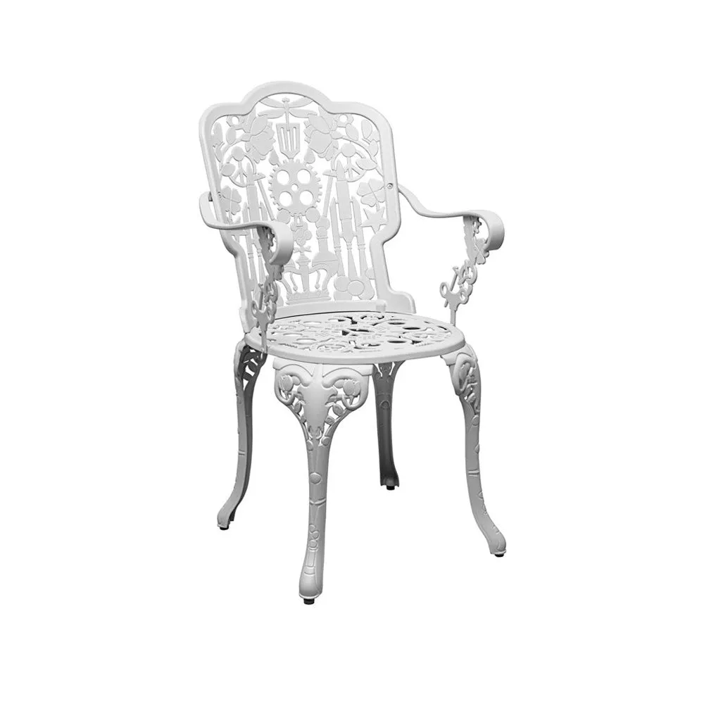 Italian Cast Aluminum Armchairs with Powder Coating