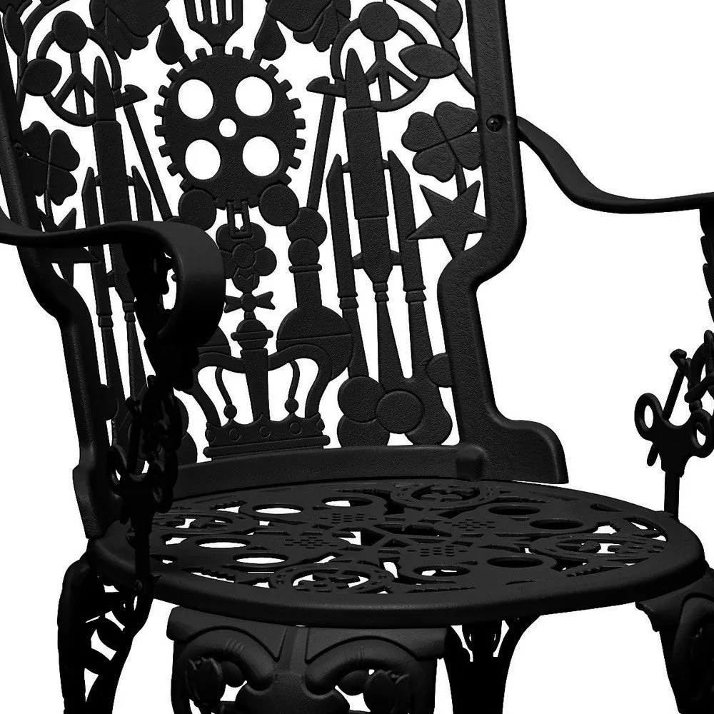 Italian Cast Aluminum Armchairs with Powder Coating