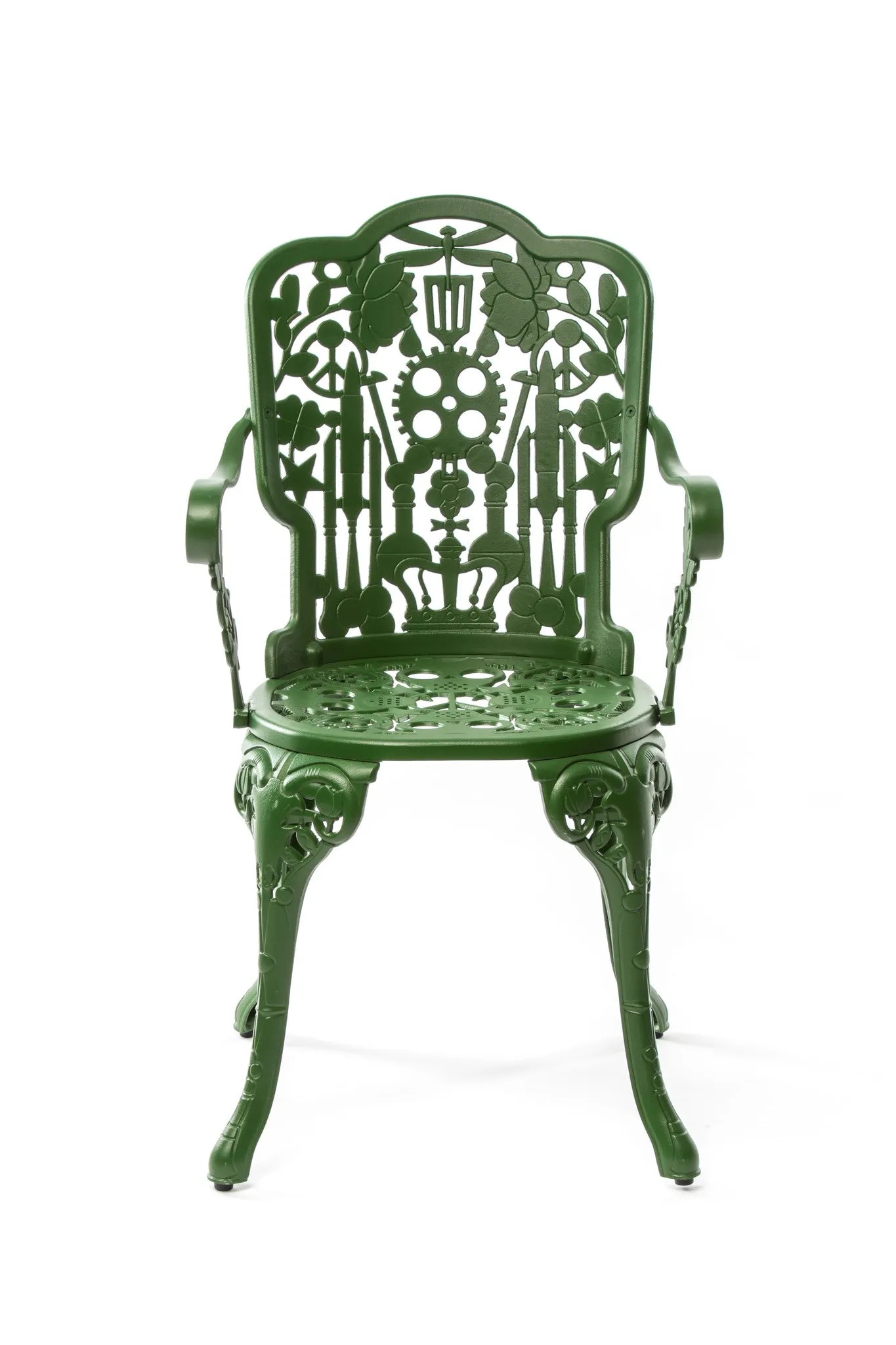 Italian Cast Aluminum Armchairs with Powder Coating