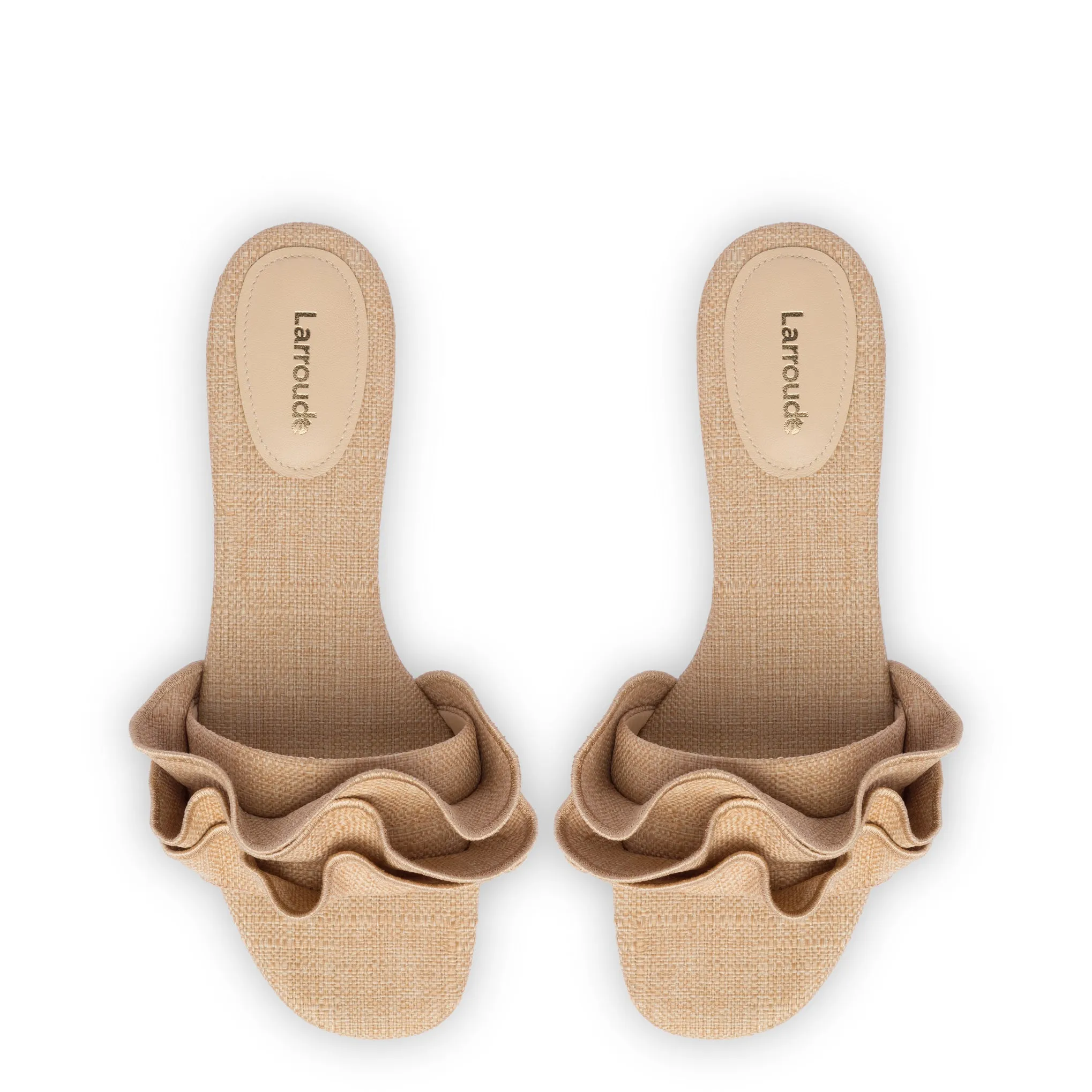 Ivy Beige Raffia Flat Mule