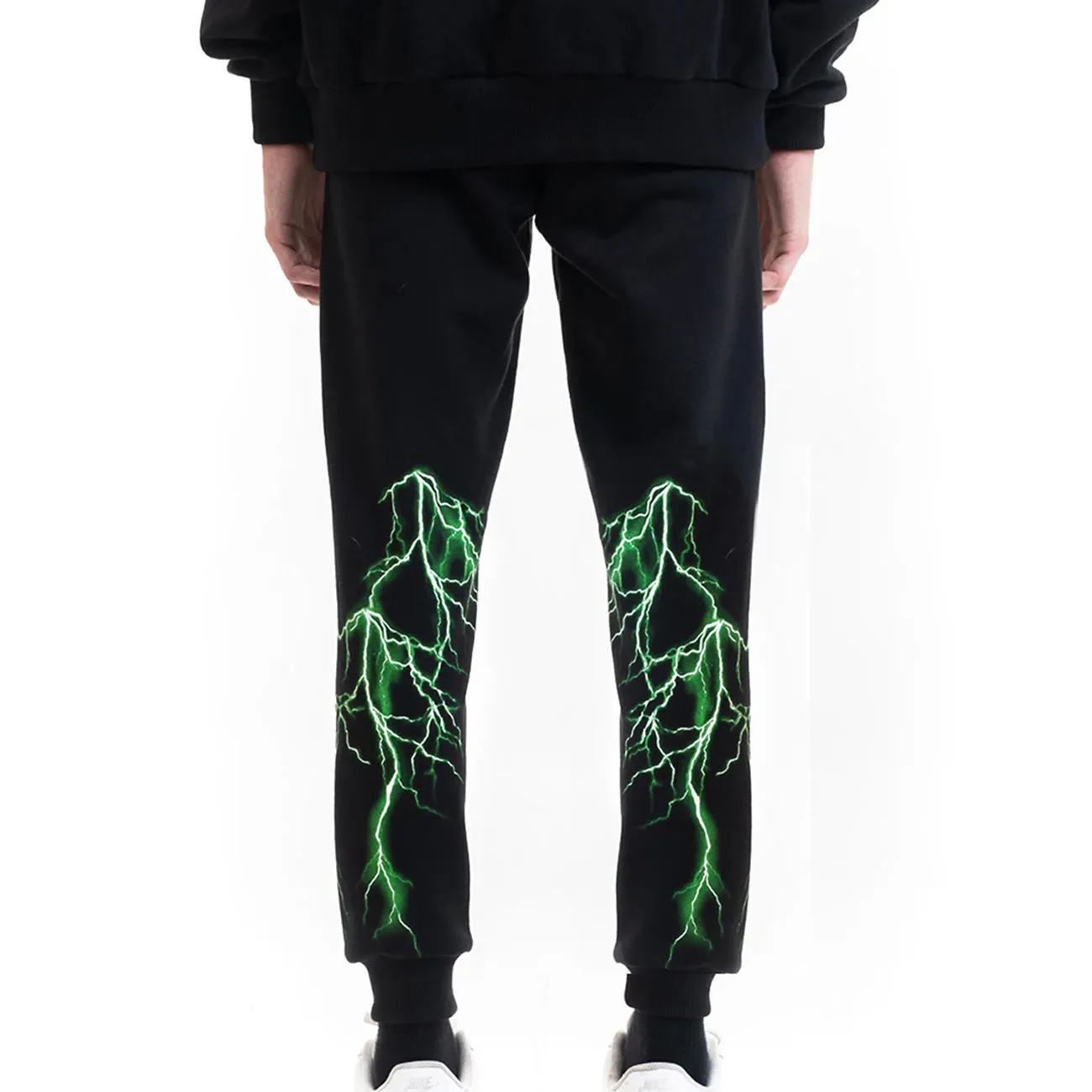 Jogger Uomo Nero with Green Lighting