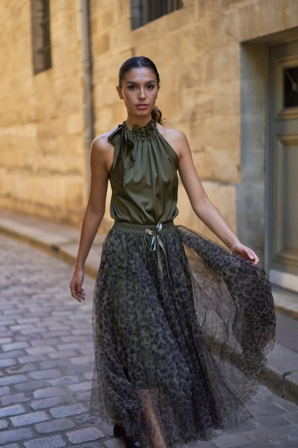 Khaki jungle tulle skirt - Queen of the jungle.